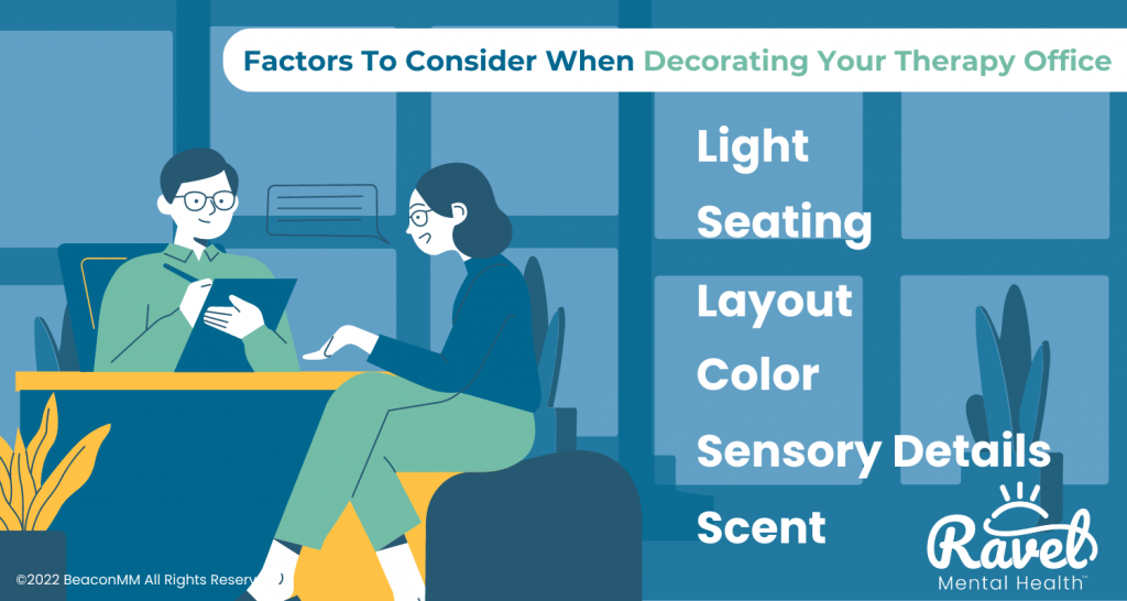 Factors To Consider When Decorating Your Therapy Office Infographic