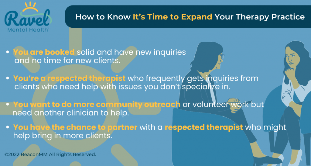 How to Know It's Time to Expand Your Therapy Practice Infographic