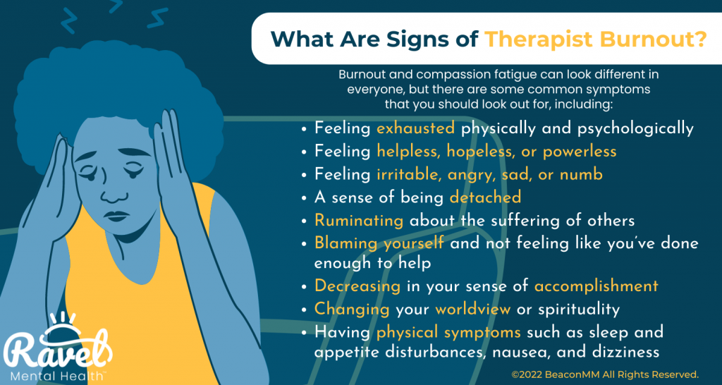 What Are Signs of Therapist Burnout? Infographic