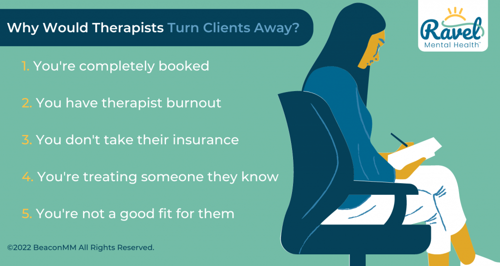 Why Would Therapists Turn Clients Away? Infographic